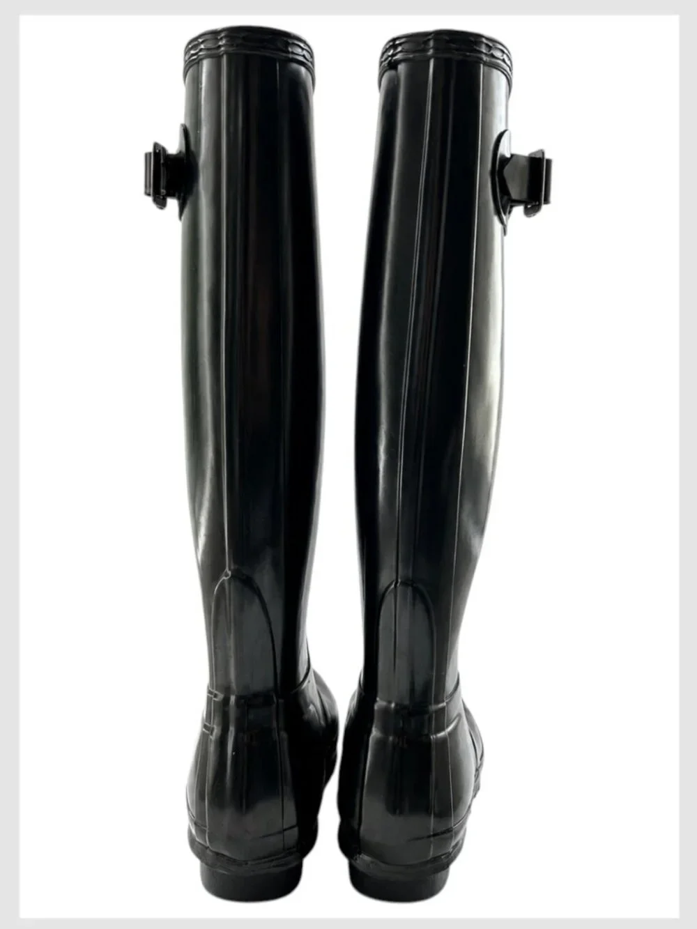 Hunter Rain Boots Black Original Tall Gloss US 6